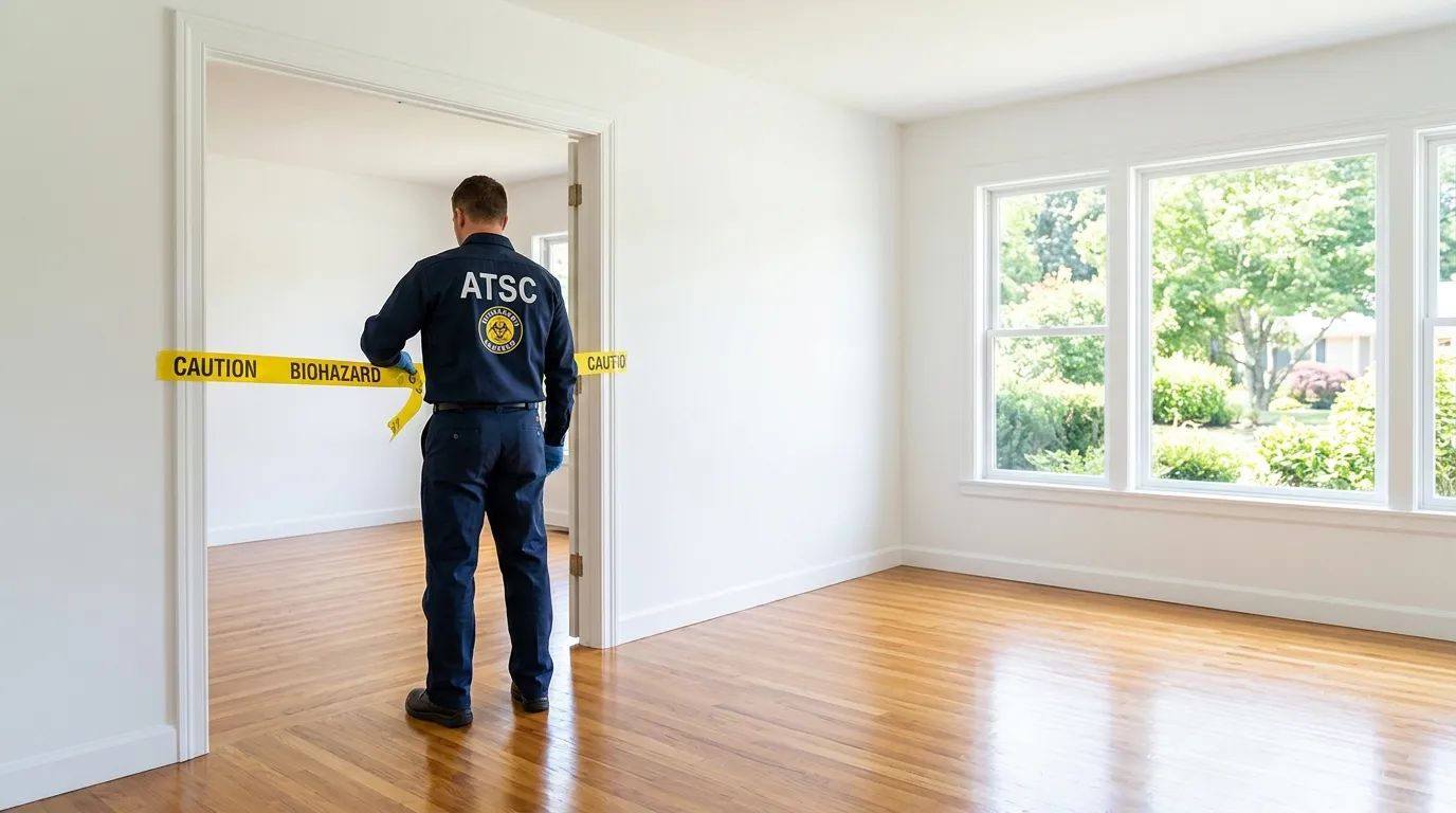 Certified biohazard cleanup crew performing Decomposition Cleanup in Jensen Beach